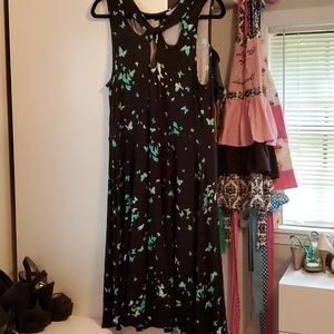 Butterfly cross front dress